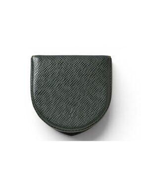 Louis Vuitton Coin Purse Porte-Monnaie Cuvette Taiga Esepia Dark Green